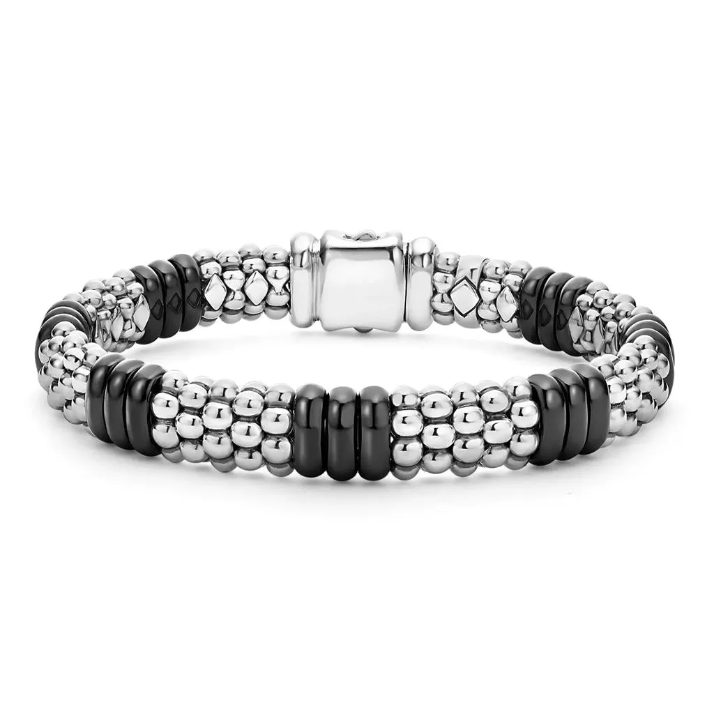 LAGOS Black Caviar 9mm Silver & Ceramic Bracelet