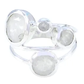 Magnificent Gemstone Rainbow Moonstone 925 Silver Rings Handmades