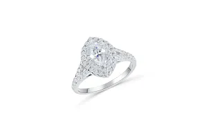 Marquise Diamond Engagement Ring 2.34 ct tw 14K White Gold DENG014