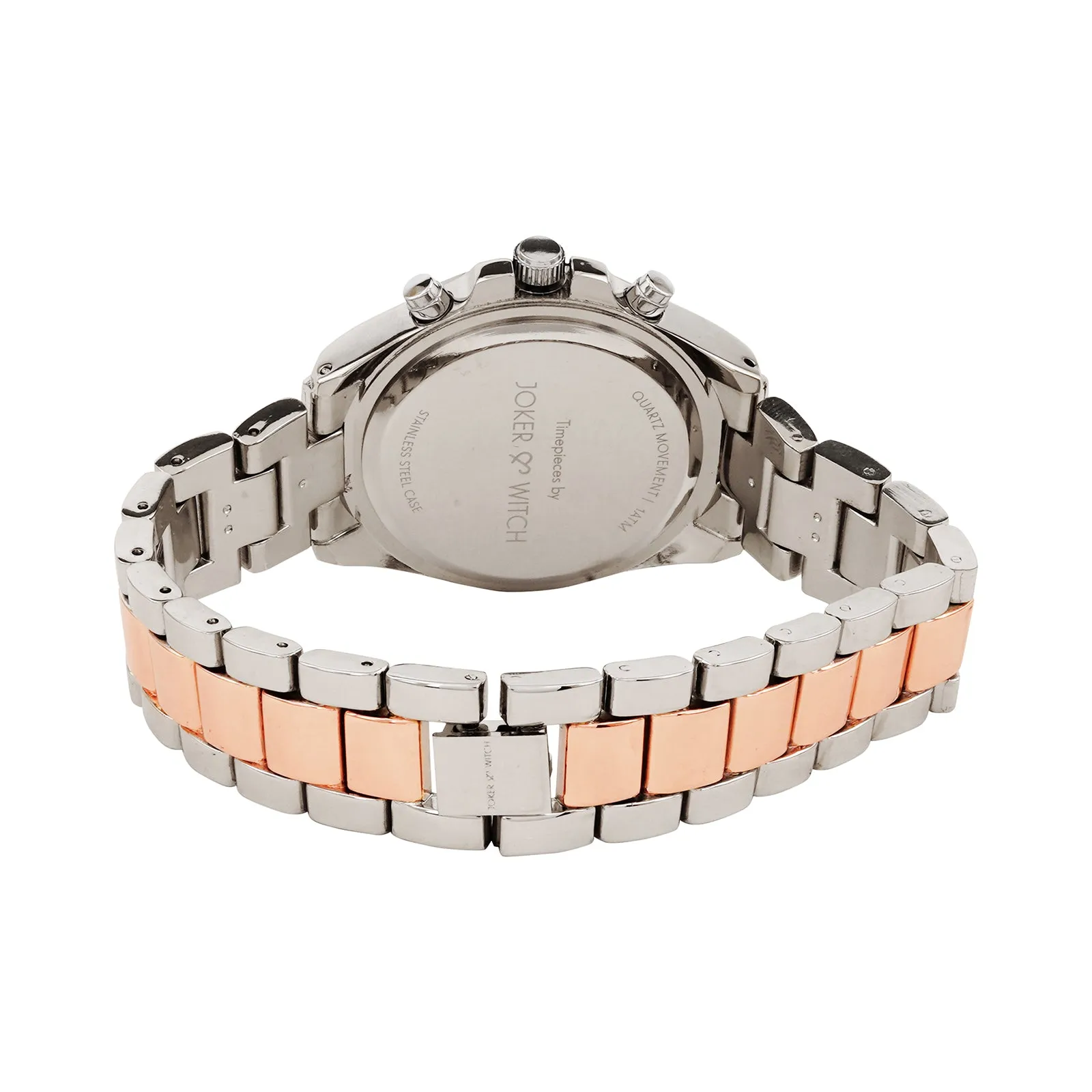 Meghan Dual tone Metallic Strap Watch