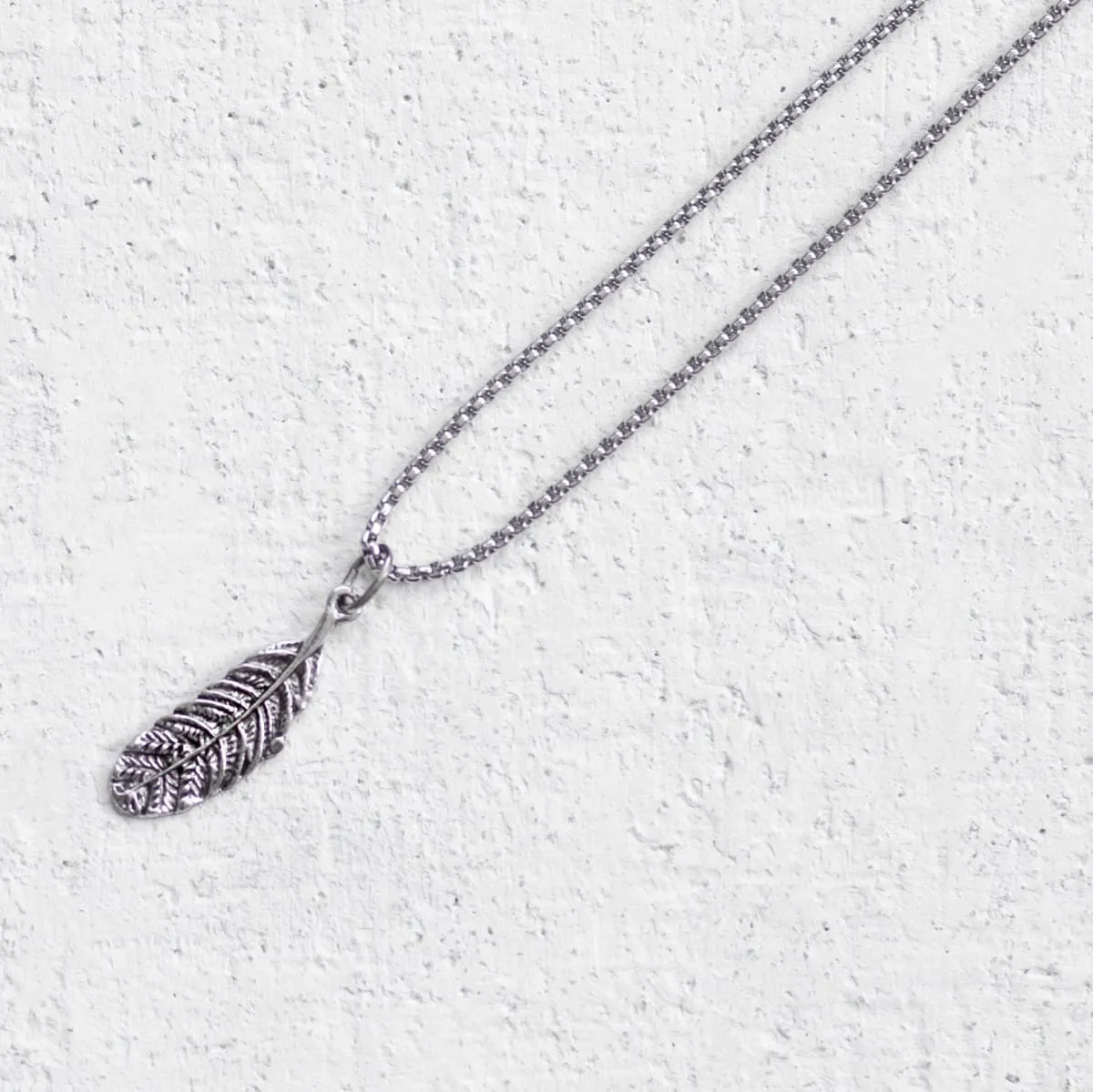 Men's leaf Necklace - Men's Silver Necklace - Men's Necklace - Men's Jewelry - Men's Gift - Boyfriend Gift - Husband Gift - Dads Gift