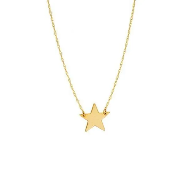 MINI GOLD STAR NECKLACE 14K