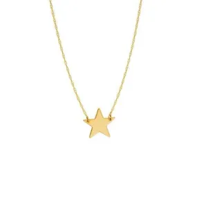 MINI GOLD STAR NECKLACE 14K