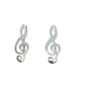 Music Treble Cleff stud earrings