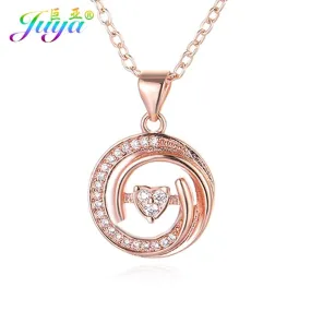 New Micro Pave Heart Zircon Necklace antique Pendants Jewelry