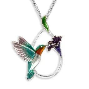 Nicole Barr Turquoise Hummingbird Necklace