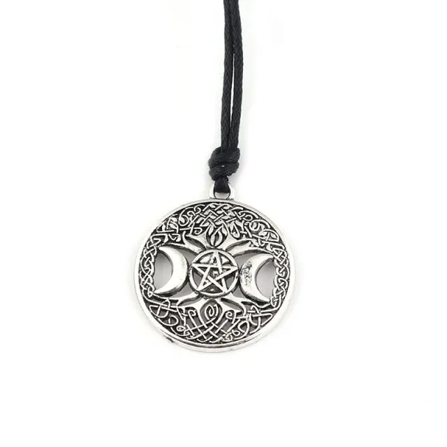 Norse Vikings Necklaces Jewelry Gift Compass Nordic Runes Odin Chain Necklace for Women Men Amulet Pendant