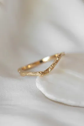 READY TO SHIP: twig wedding ring in 14K yellow gold, matching for Patricia, AVAILABLE RING SIZES 5-10US