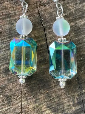 Rectangular Crystal Earrings