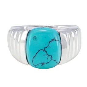 Resplendent Gem Turquoise Sterling Silver Ring Personalized Jewellery