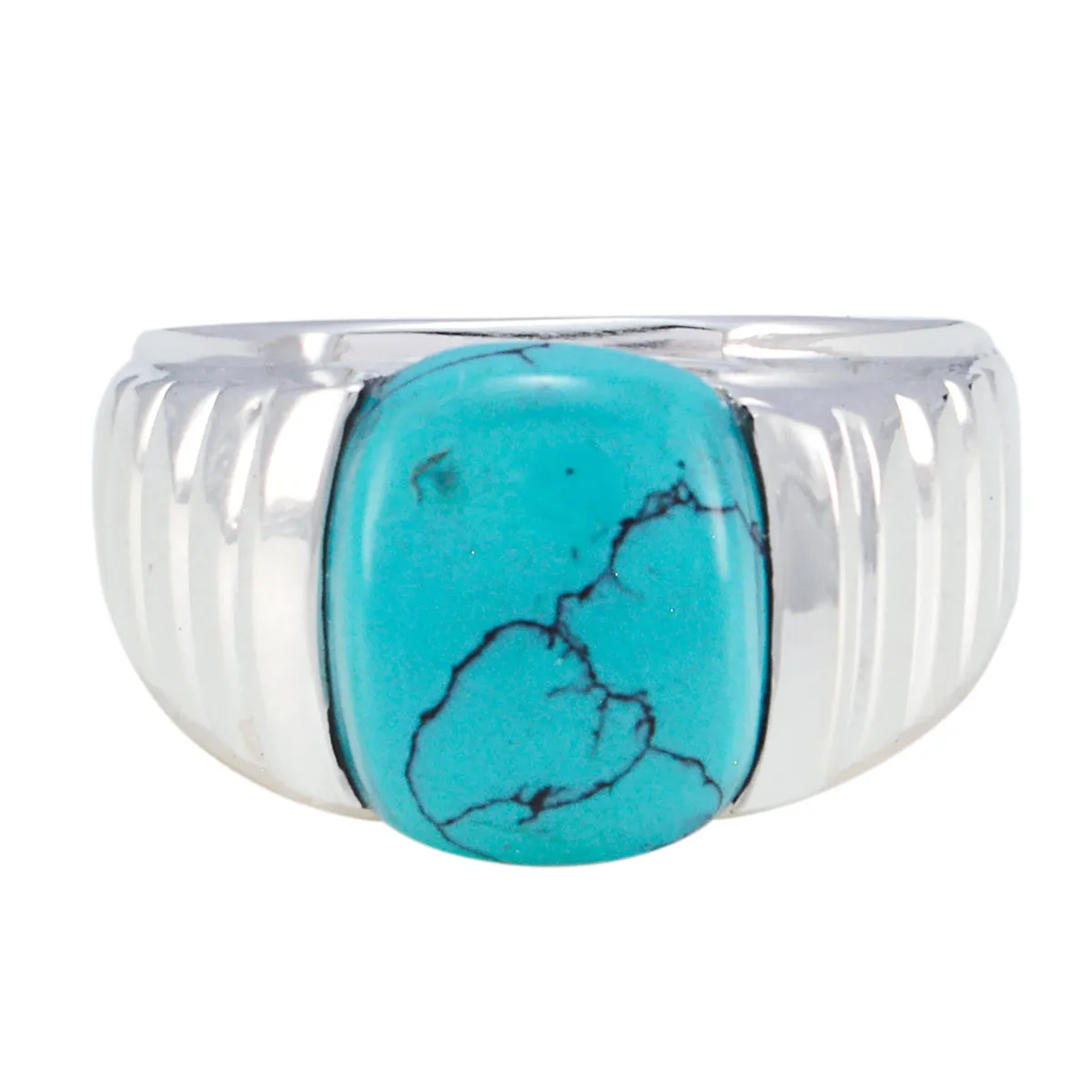 Resplendent Gem Turquoise Sterling Silver Ring Personalized Jewellery