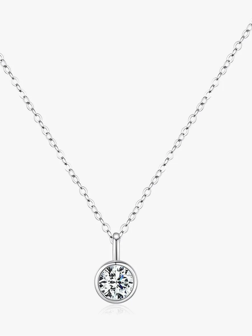 RSP-312 Moissanite Geometric Dainty Necklace 1.0 Carat