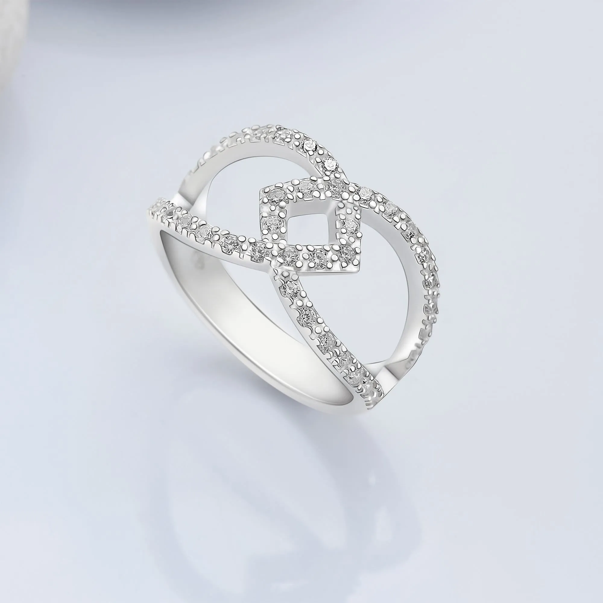 Simple Sterling Silver Criss Cross Rings