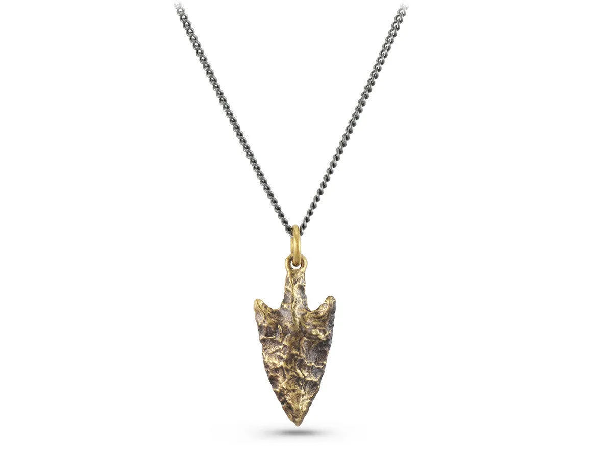 Small Arrowhead Necklace - Bronze