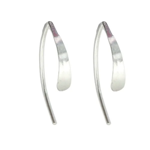 Small Sterling Silver Wishbone Earrings