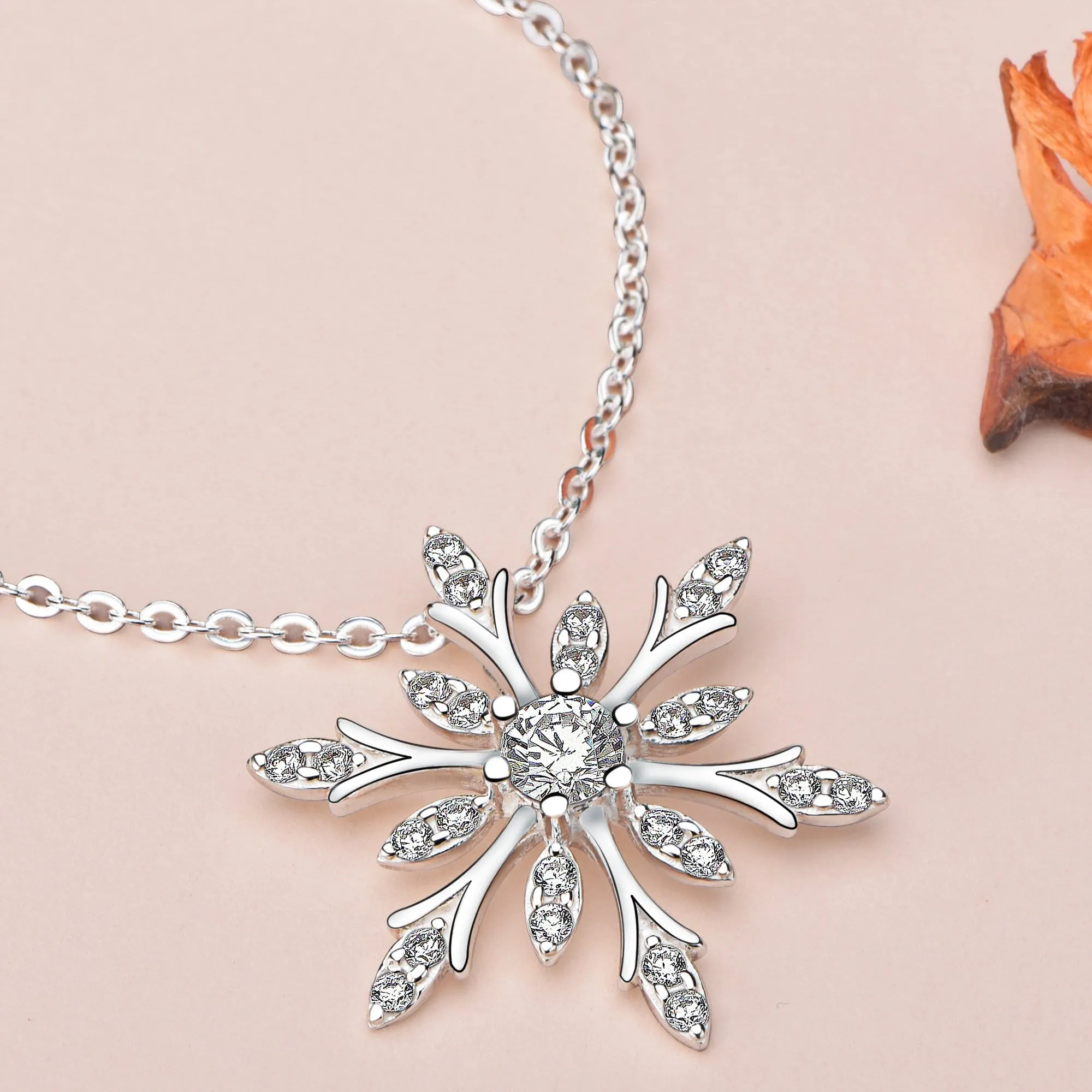 Snowflake Sterling Silver Pendant