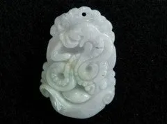 Soft Lavender Hues Dragon Brings Wealth and Luck Jadeite Pendant (BJP-L-866)