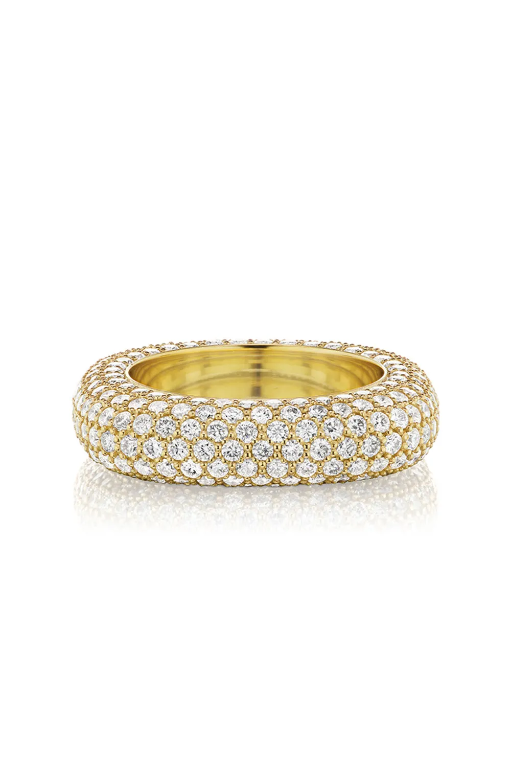 Square Bling Ring in Yellow Gold