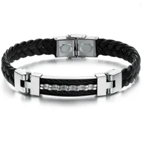 Stainless Steel Men Jewelry Rope Bracelet