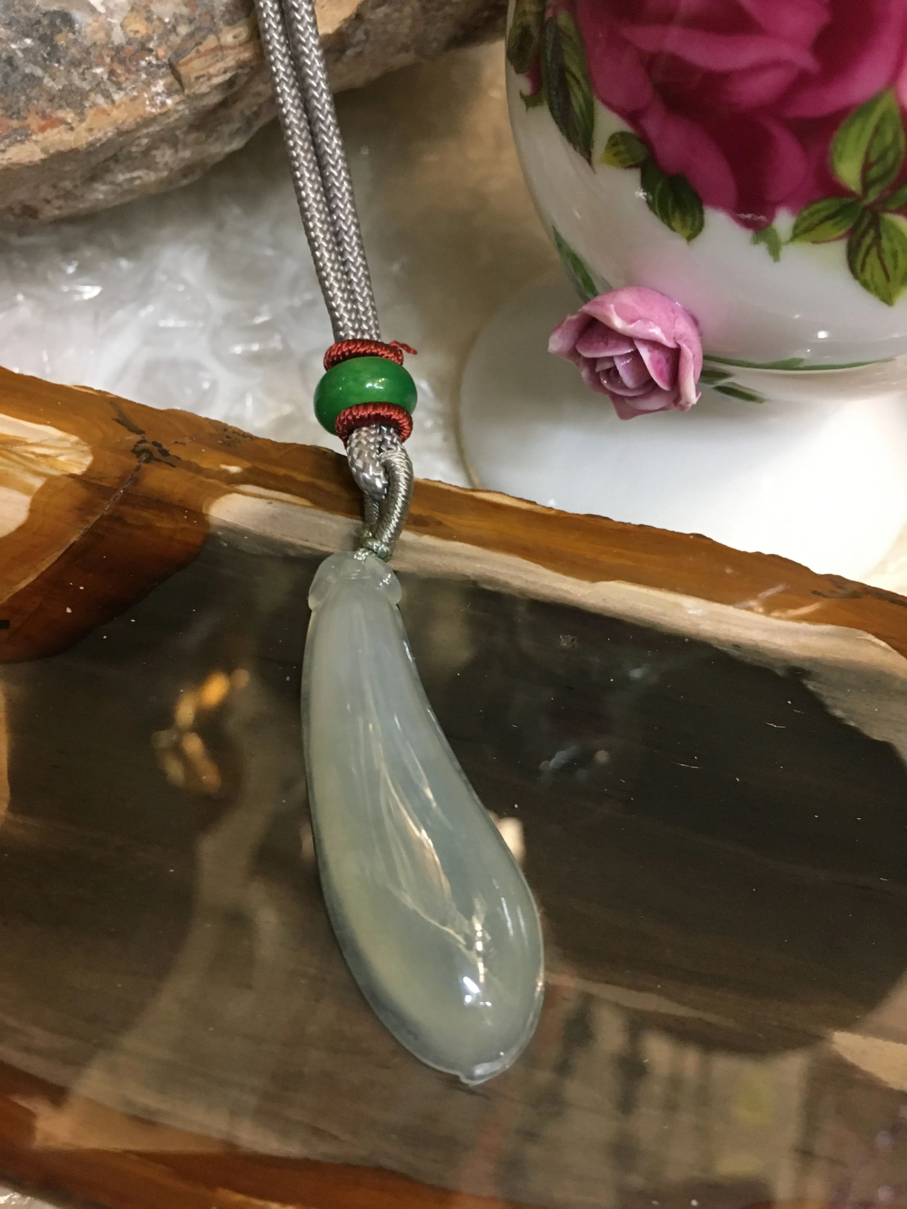 Stunning Icy Jadeite Jade Lucky Melon Pendant Necklace-Gifts For Women-Birthday Gifts