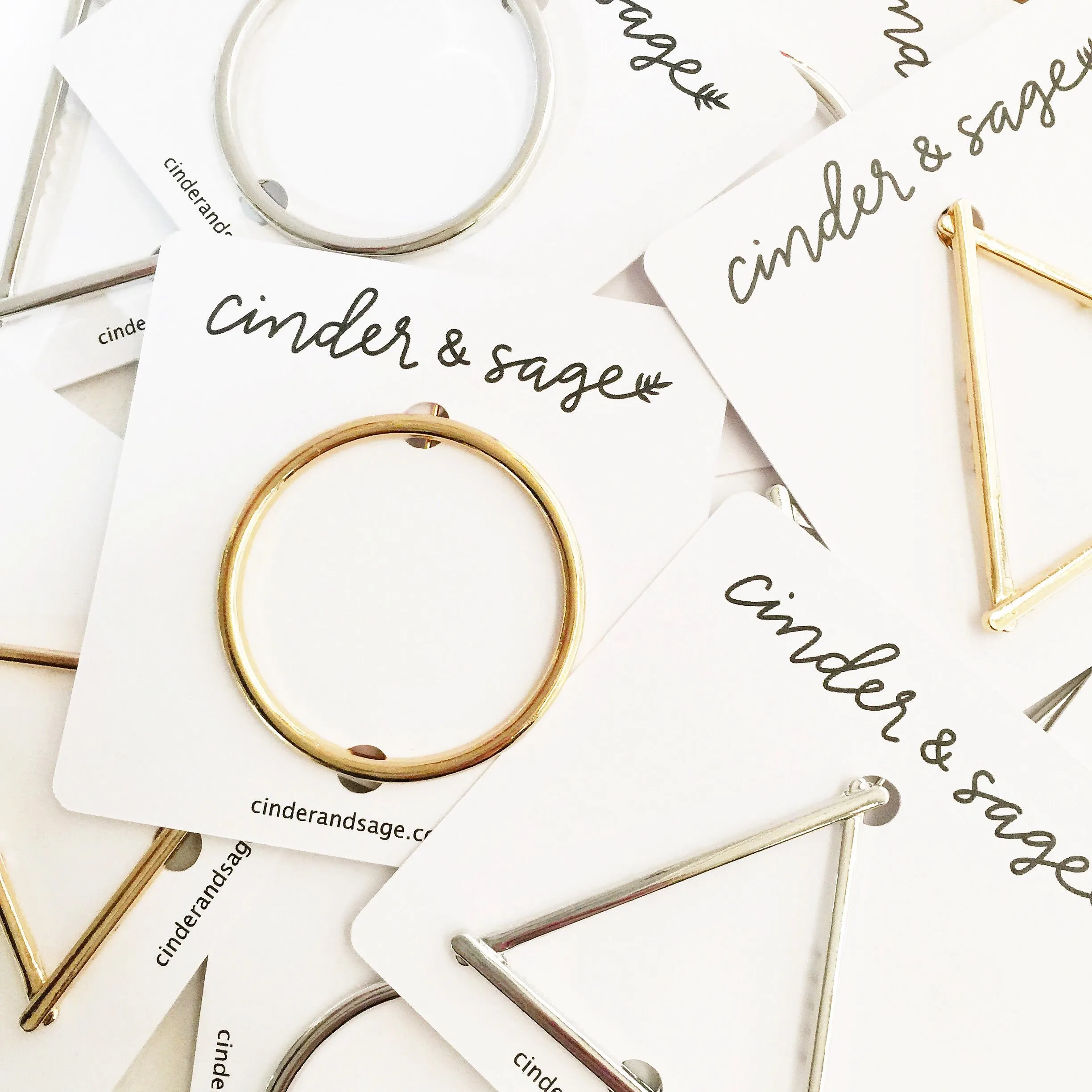 Sunday Hair Clips - Triangles & Circles - BOGO SALE!