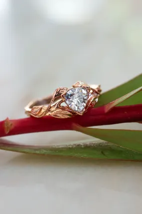 Trillion cut moissanite ring / Clematis