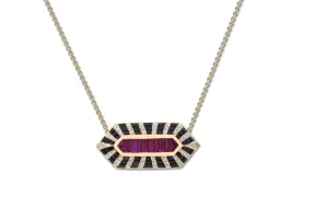 Twist Bullet Ruby Necklace