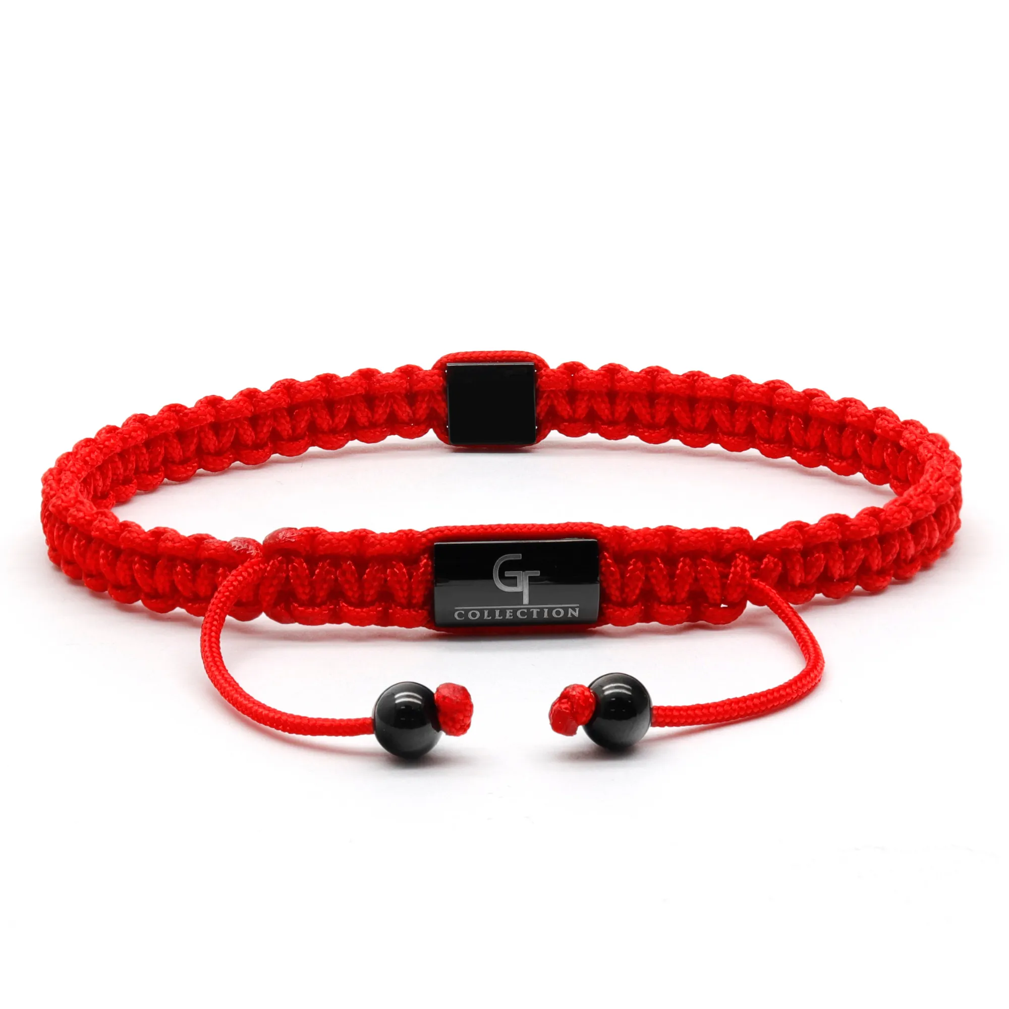 Unisex Red Bracelet - Black Pyramid with Zircon Diamond