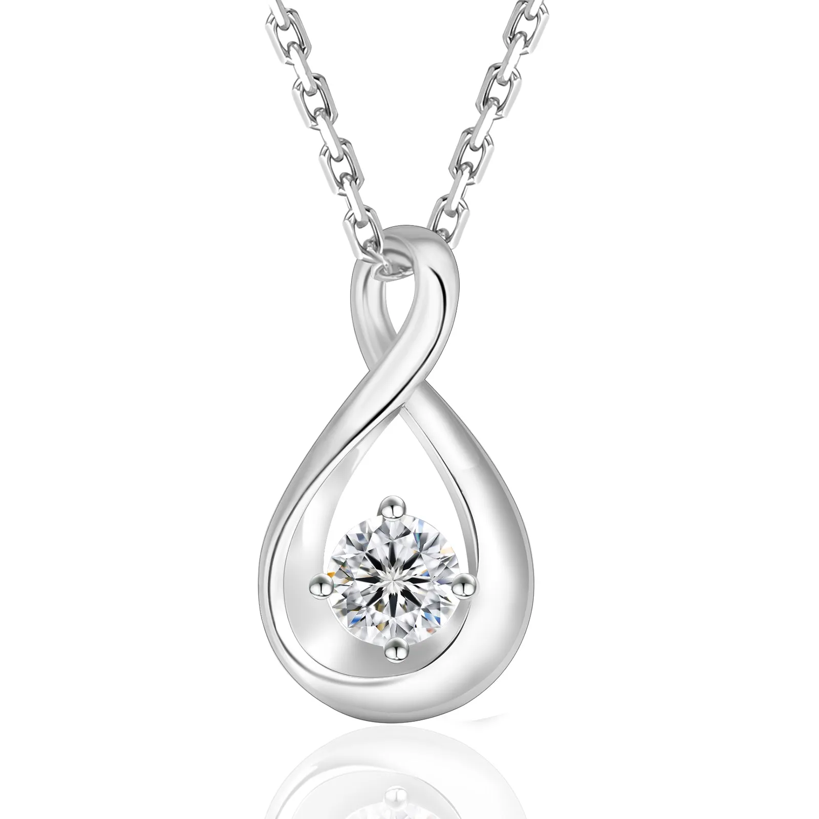 Water Drop VVS1 Moissanite Pendant Necklace for Women 0415