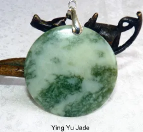 Yin and Yang Large Round Chinese Jade Pendant (P-633)