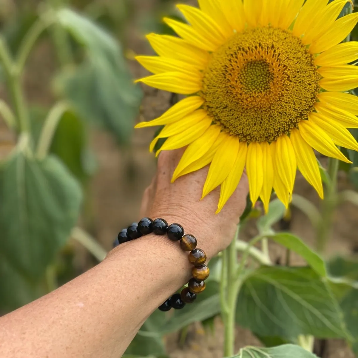 Yoga Themed Jewelry Set with Grounding Earth Bracelets