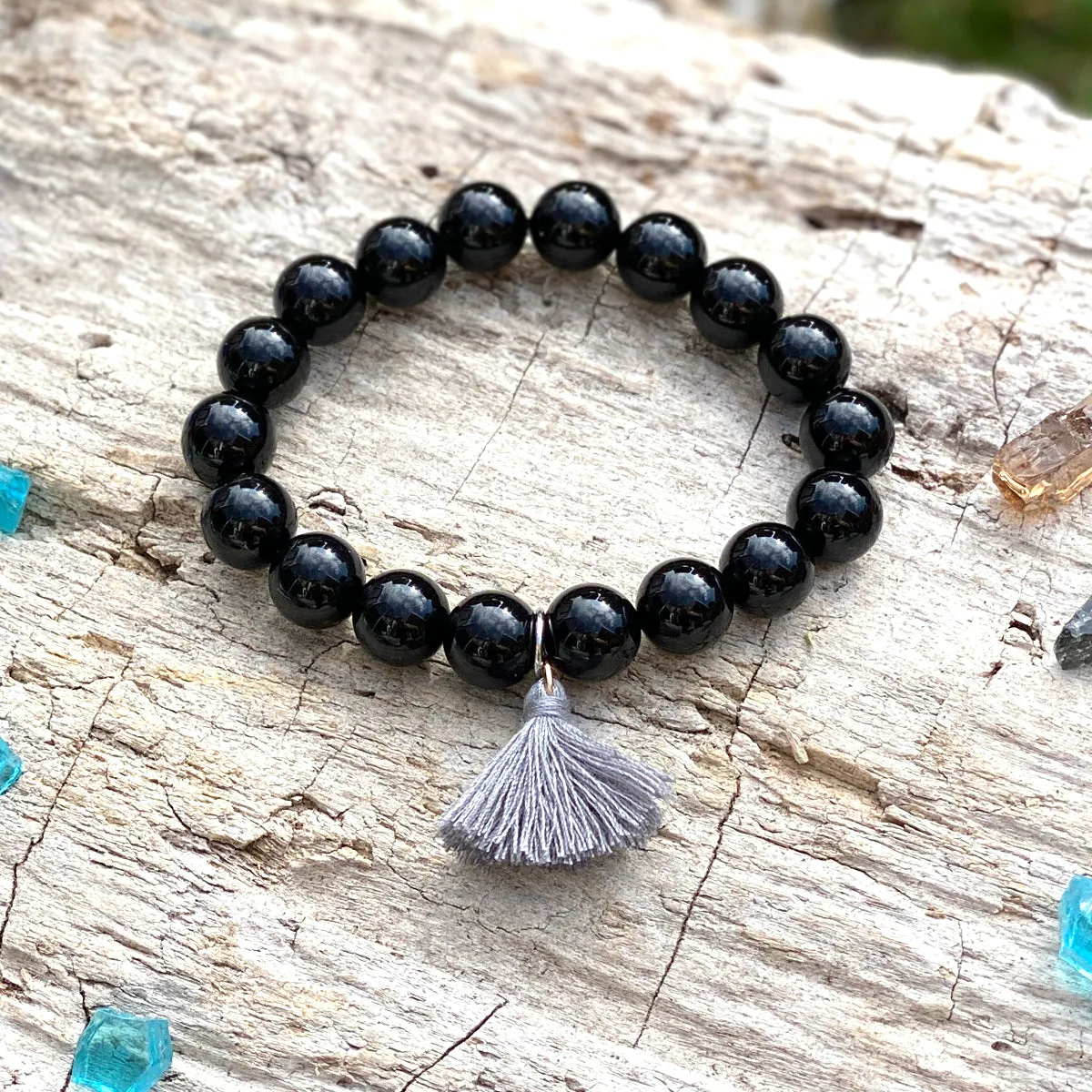 Yoga Themed Jewelry Set with Grounding Earth Bracelets