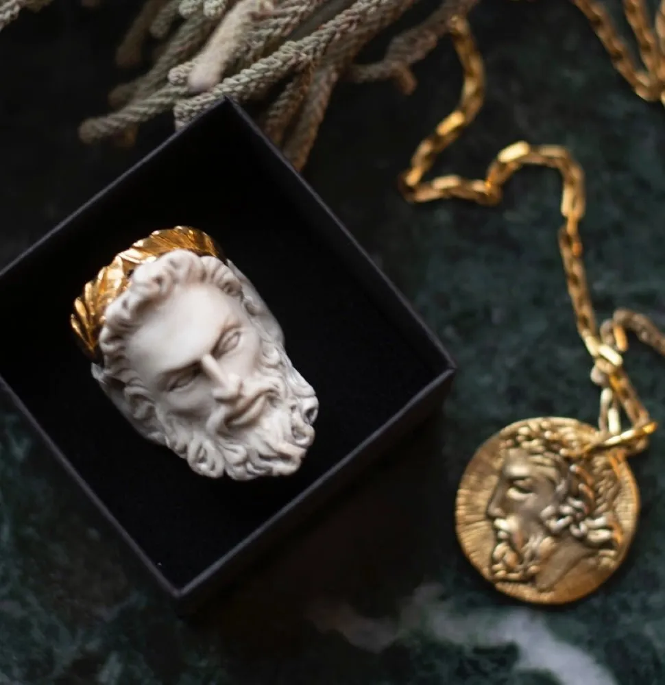 Zeus coin pendant